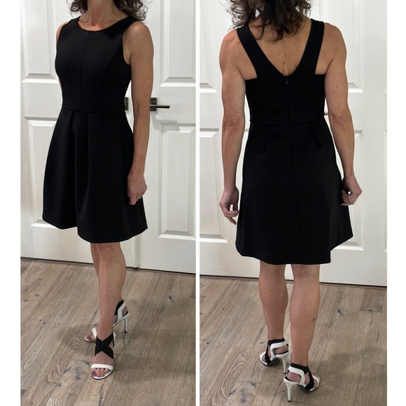 Madewell Fit & Flare Scuba Dress - Black Size 0 - Picture 1 of 11